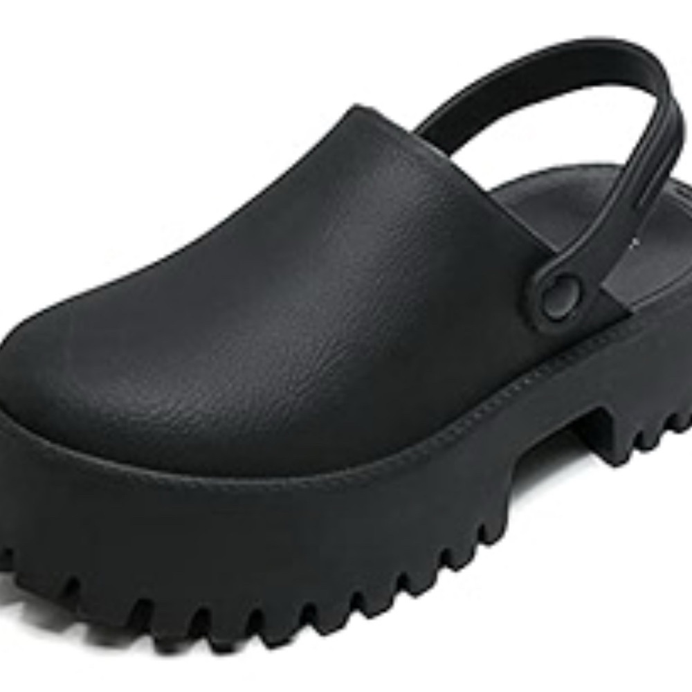 Black Mules with Chunky Sole sandal